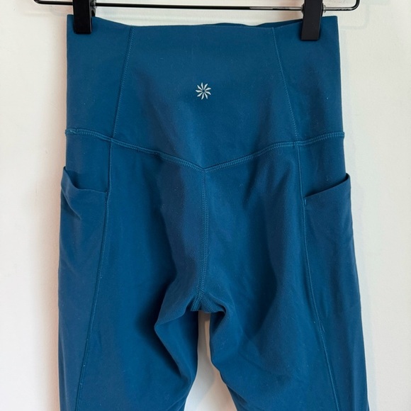 Athleta Salutation Stash II Ruch Craft Dark Teal 7/8 Leggings size XXS - Picture 6 of 7